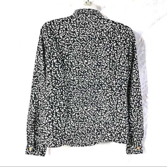 Covington petite floral button up blouse shirt top - Picture 5 of 12